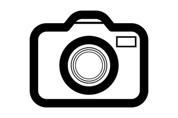 Camera Silhouette Icon – Editable Vector Illustration
