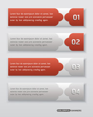 Banners template with geometric elements