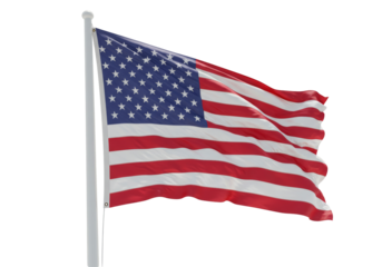 Waving National Flag Against Transparent Background