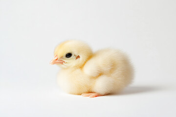 Fototapeta premium a small yellow duck cutout image and isolated on transparent background 