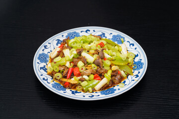 Special Chinese food: spicy fried chicken gizzards