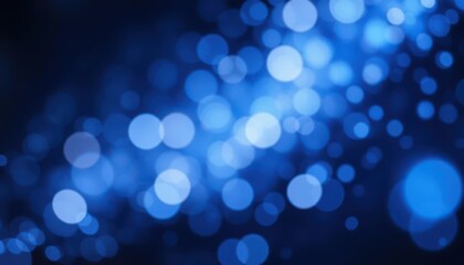 Abstract bokeh background featuring a mesmerizing blue glow and scattered particles, gleam, effect