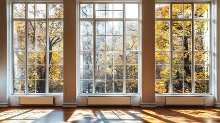Fototapeta premium Modern Empty Home Office Room Interior With Blank Wall, Computer, Table, Bookshelf Mockup Frame -Ai