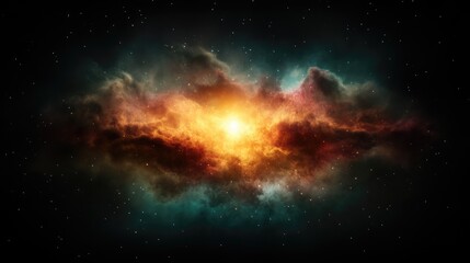 Cosmic gas cloud with bright supernova core