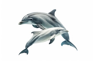 Dolphin with baby animal mammal fish.