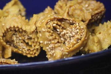 Sweet Moroccan Pastry Known as Chebakia or Shebakia