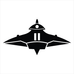 Unidentified Flying Object Silhouette Vector Art