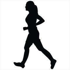 running woman silhouette