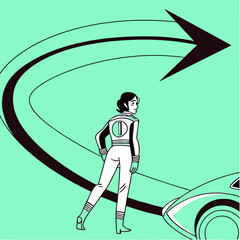 The girl with the arrow