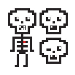pixel skull