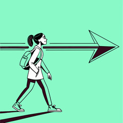 The girl with the arrow