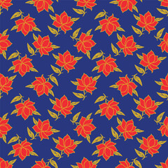 Cute white flowers seamless pattern