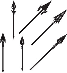 Set of silhouettes of Swords