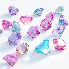 Fototapeta premium Colorful Precious Gemstones Collection