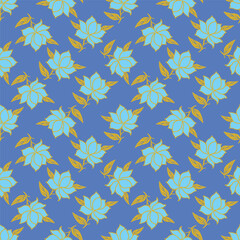 Cute white flowers seamless pattern