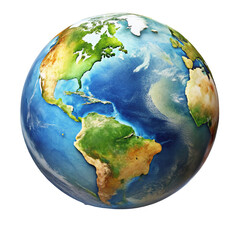 earth globe on white background