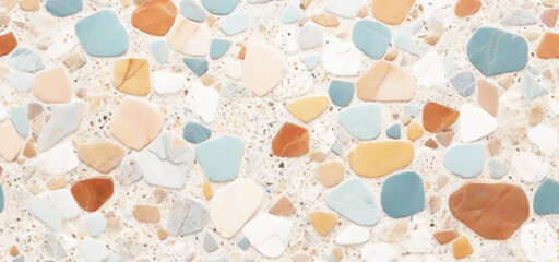 Colorful terrazzo pattern abstract background vector illustration. Multicolored terrazzo with tiny colorful marble patterns. Abstract design with colorful terrazzo flooring texture background.