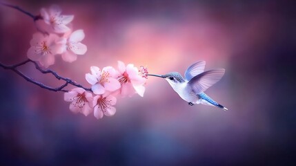 Obraz premium Hummingbird on Blossom