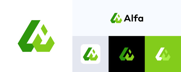 Letter A logo icon design, Creative simple modern icon A for identity symbol, Letter A vector illustration, Initial A logo for Business identity, Technology, Construction, Architecture, ETC