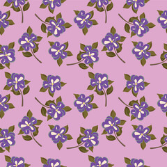 Floral seamless original pattern in vintage paisley style. Traditional floral pattern for fabric, wallpapers and backgrounds. Ornamental garden Flowers and leaves