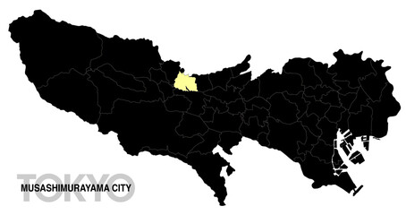 東京都武蔵村山市の位置地図 境界線有_2