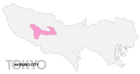 東京都あきる野市の位置地図 境界線無_1
