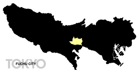 東京都府中市の位置地図 境界線無_2