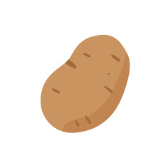 Flat Color Vector Set of Fresh Fruits and Vegetables on White Background