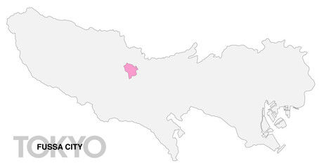 東京都福生市の位置地図 境界線無_1