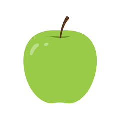 Flat Color Vector Set of Fresh Fruits and Vegetables on White Background