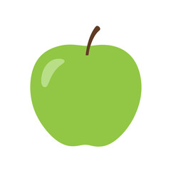 Flat Color Vector Set of Fresh Fruits and Vegetables on White Background