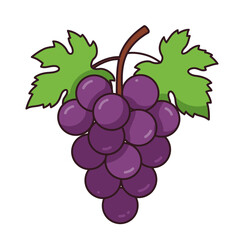 Fototapeta premium Flat Color Vector Set of Fresh Fruits and Vegetables on White Background