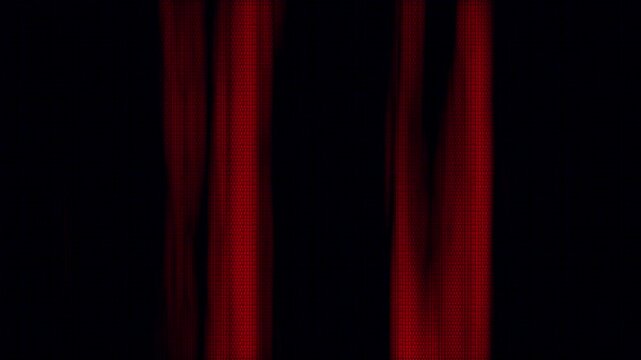 Futuristic digital code rain, Cyberpunk red matrix background