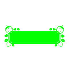 green cute strawberry banner