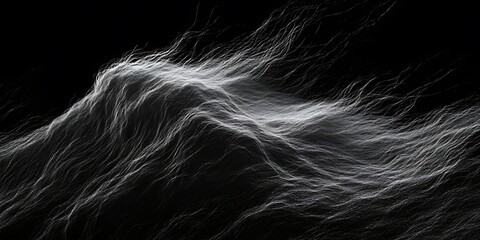 Fototapeta premium Abstract grayscale wave landscape