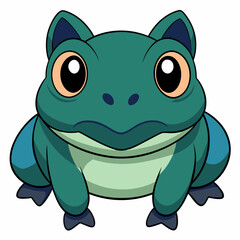Animated Frog: An adorable illustration of a friendly frog, perfect for children's books, educational materials, or designs.