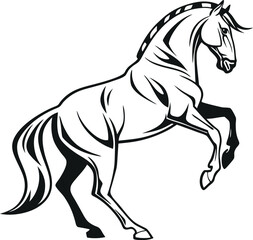 Obraz premium Horse silhouette vector art illustration 