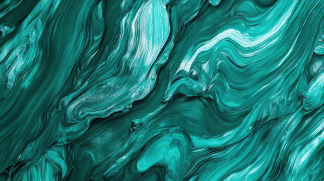 Turquoise swirls and patterns creating an abstract background that evokes a sense of calmness and fluidity with swirling textures of paint or liquid.