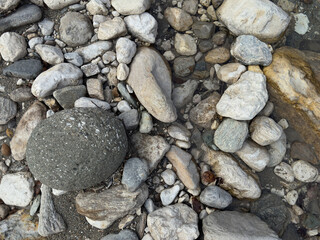 Riverbed Stones Detail: Natural Rock Texture