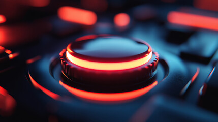 Button press isometric vector isolated illustration