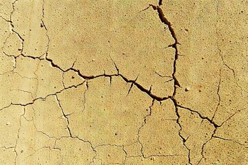 Obraz premium Cracked earth under bright sunlight reveals textures and patterns of drought-affected soil in dry landscape