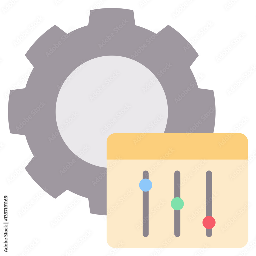Poster configuration flat icon