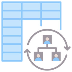 Obraz premium Reorganization Flat Icon