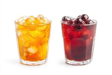 Bubble tea isolated on white and white background close up.