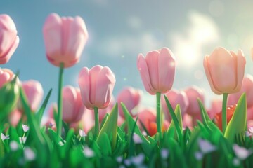 Cute tulip background backgrounds outdoors blossom.