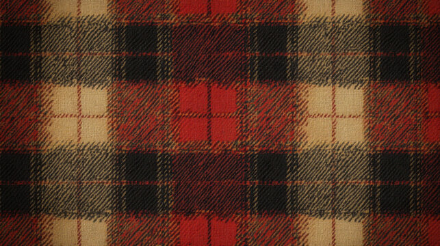Classic red black and tan tartan fabric texture a versatile pattern for fashion interiors and graphic design adds warmth and rustic charm to any project
