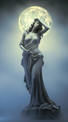 Obraz premium Cool wallpaper classic statue moon photography astronomy.