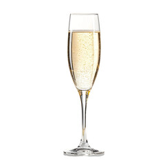 Sparkling Champagne Flute Elevating Celebrations with Festive Golden Glow