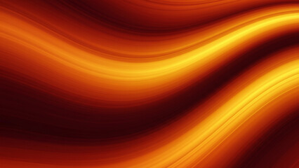 Abstract Orange and Yellow Gradient Background with Smooth Wavy Lines