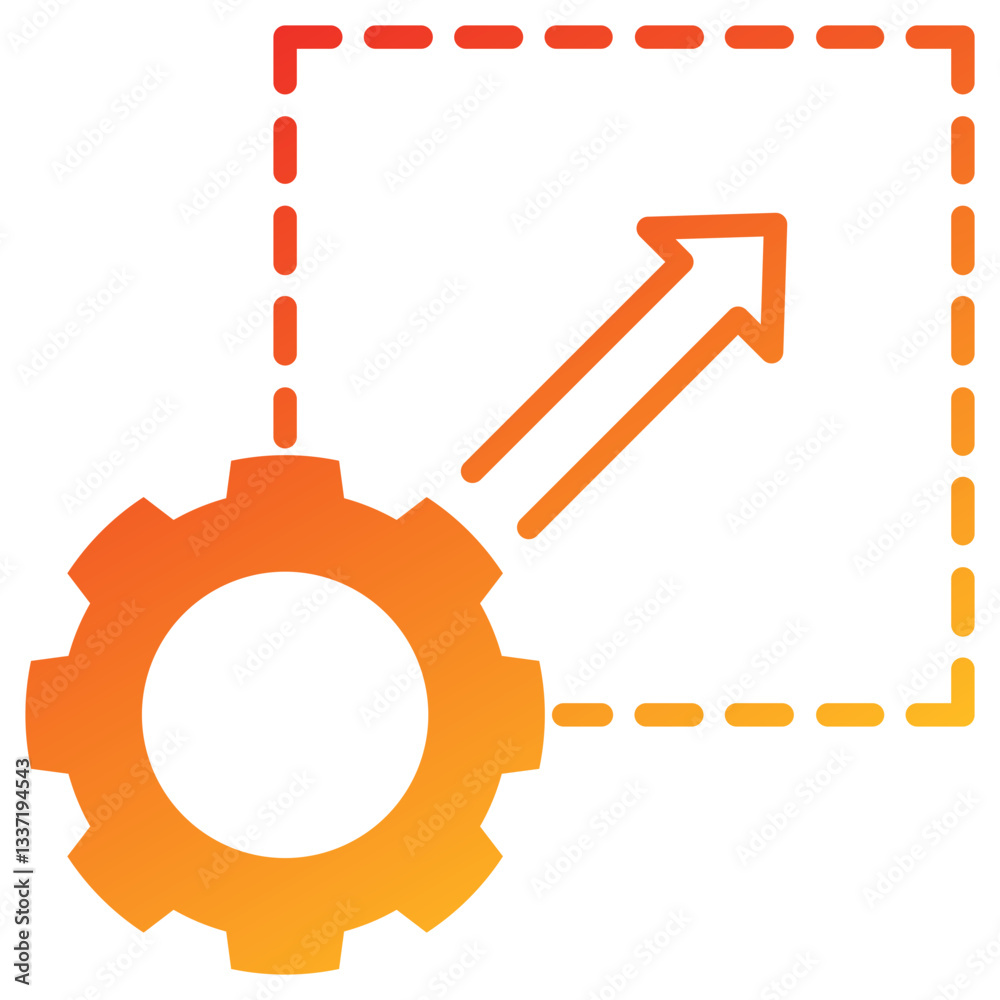 Poster scalability glyph gradient icon